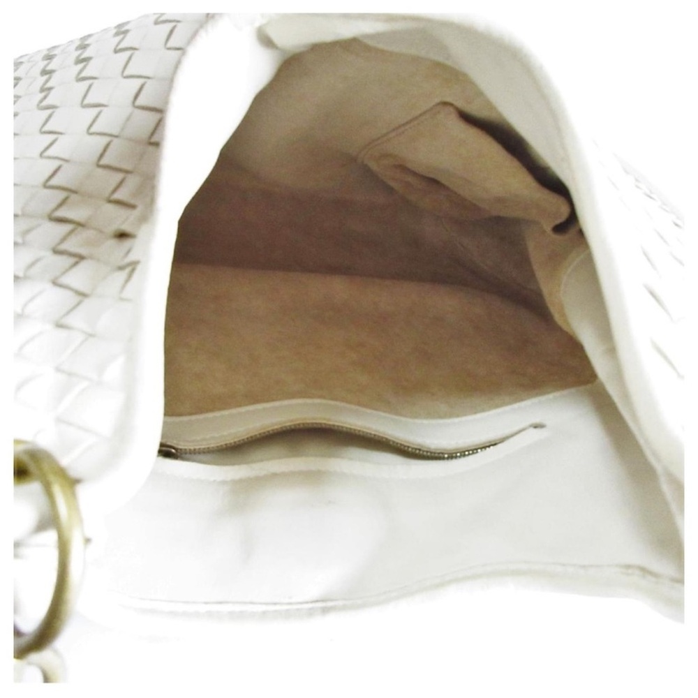 Bottega Veneta Off White Intrecciato Leather Hobo Rare Vintage Bag - Picture 6 of 12